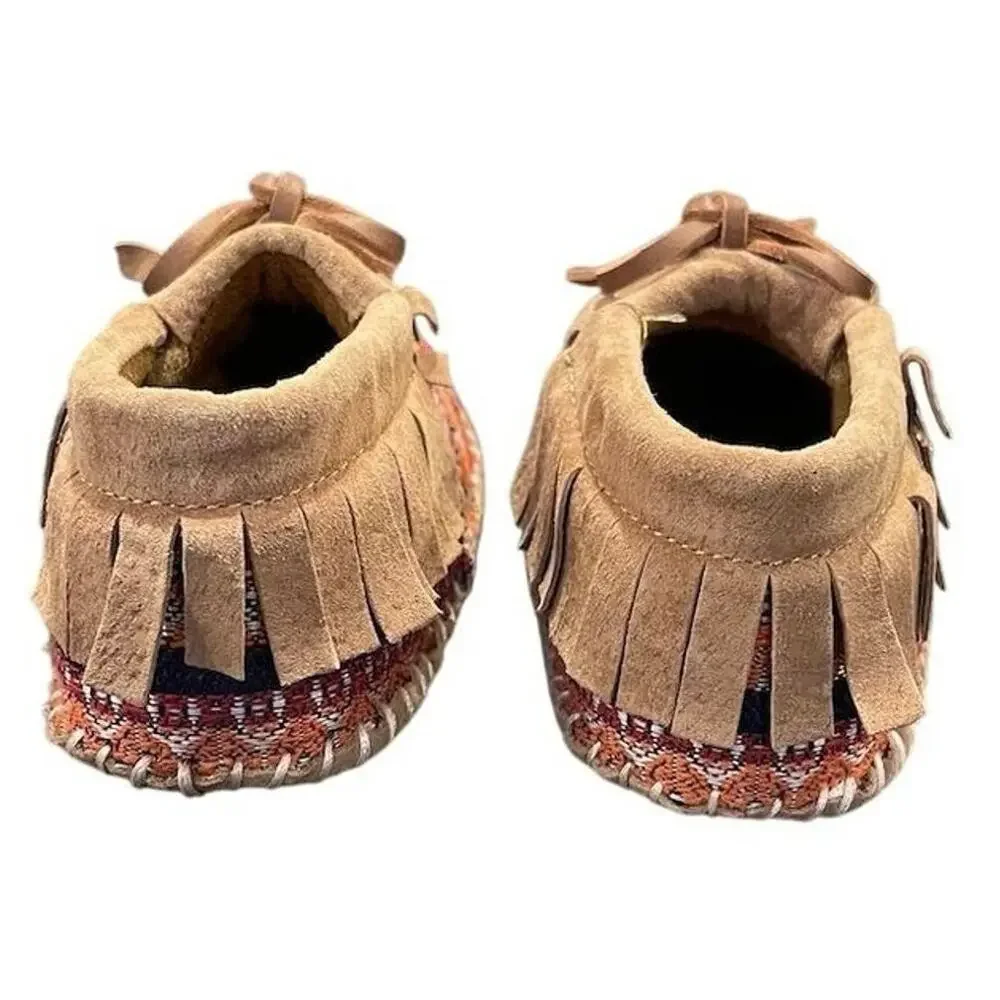 Lamo Kids Fringe Moccasin Booties Size 12-18 mos
